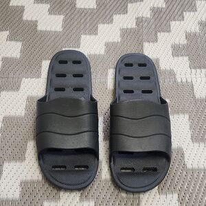 Black Men's Women's  Slide Sandals